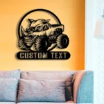 Cars Automotive Metal Sign Custom Rhino Monster Truck 1