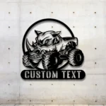 Cars Automotive Metal Sign Custom Rhino Monster Truck 1