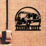 Cars Automotive Metal Sign Custom Sewer Cleaning Truck 1