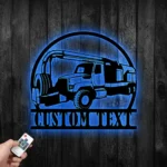 Cars Automotive Metal Sign Custom Sewer Cleaning Truck 1