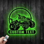 Cars Automotive Metal Sign Custom Shark Monster Truck 1