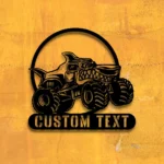 Cars Automotive Metal Sign Custom Shark Monster Truck 1