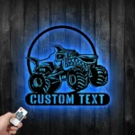 Cars Automotive Metal Sign Custom Shark Monster Truck 1