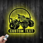 Cars Automotive Metal Sign Custom Shark Monster Truck 1