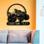 Cars Automotive Metal Sign Custom Shark Monster Truck 1