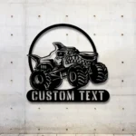 Cars Automotive Metal Sign Custom Shark Monster Truck 1