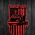 Cars Automotive Metal Sign Custom Us Semi Truck Driver Sign With 1