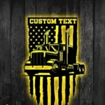 Cars Automotive Metal Sign Custom Us Semi Truck Driver Sign With 1