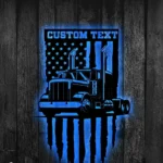 Cars Automotive Metal Sign Custom Us Semi Truck Driver Sign With 1