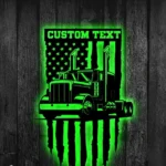 Cars Automotive Metal Sign Custom Us Semi Truck Driver Sign With 1