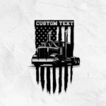 Cars Automotive Metal Sign Custom Us Semi Truck Driver Sign With 1