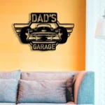 Cars Automotive Metal Sign Personalized Dad Garage Name 1