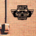 Cars Automotive Metal Sign Personalized Dad Garage Name 1