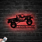 Cars Automotive Metal Sign Personalized Monster Truck Driver Name 1