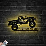 Cars Automotive Metal Sign Personalized Monster Truck Driver Name 1