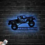 Cars Automotive Metal Sign Personalized Monster Truck Driver Name 1