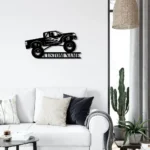 Cars Automotive Metal Sign Personalized Monster Truck Driver Name 1