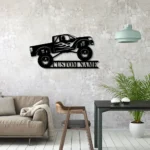 Cars Automotive Metal Sign Personalized Monster Truck Driver Name 1