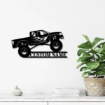 Cars Automotive Metal Sign Personalized Monster Truck Driver Name 1