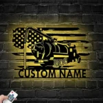 Cars Automotive Metal Sign Personalized Sewer Cleaning Name 1