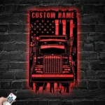 Cars Automotive Metal Sign Us Semi Hauler Driver 1