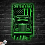 Cars Automotive Metal Sign Us Semi Hauler Driver 1
