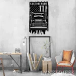 Cars Automotive Metal Sign Us Semi Hauler Driver 1