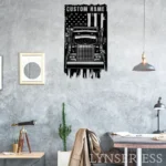 Cars Automotive Metal Sign Us Semi Hauler Driver 1