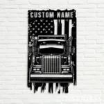 Cars Automotive Metal Sign Us Semi Hauler Driver 1