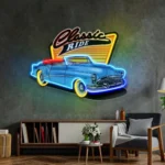 Cars Automotive Neon Sign Navy Classic Ride Car 1
