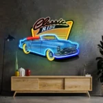 Cars Automotive Neon Sign Navy Classic Ride Car 1