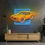 Cars Automotive Neon Sign Timeless Yellow Car 1