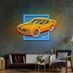 Cars Automotive Neon Sign Timeless Yellow Car 1