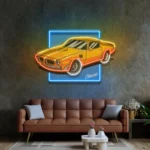 Cars Automotive Neon Sign Timeless Yellow Car 1