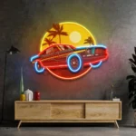 Cars Automotive Neon Sign Tropical Vintage Car 1