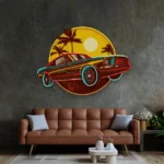 Cars Automotive Neon Sign Tropical Vintage Car 1