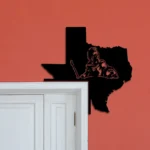 Cerveza Indio Metal Sign Artistic Texas State Map 1