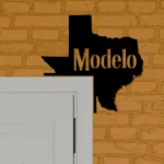 Cerveza Modelo Metal Sign Artistic Texas State Map 1