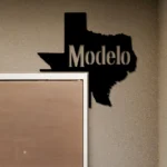 Cerveza Modelo Metal Sign Artistic Texas State Map 1