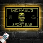 Cerveza Modelo Metal Sign Custom Skull 1