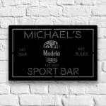 Cerveza Modelo Metal Sign Custom Skull 1