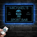 Cerveza Modelo Metal Sign Custom Skull 1