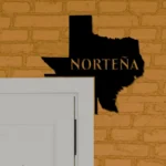 Cerveza Nortena Metal Sign Texas State Map 1