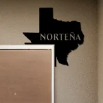 Cerveza Nortena Metal Sign Texas State Map 1