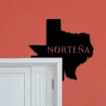 Cerveza Nortena Metal Sign Texas State Map 1