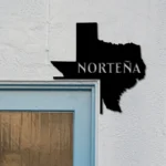Cerveza Nortena Metal Sign Texas State Map 1