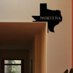 Cerveza Nortena Metal Sign Texas State Map 1