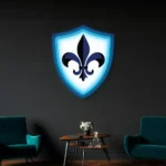 Cf Montreal Neon Sign Fleur De Lis Shield 1