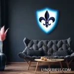 Cf Montreal Neon Sign Fleur De Lis Shield 1