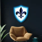 Cf Montreal Neon Sign Fleur De Lis Shield 1